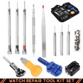 thumbnail image 2 of Professional Watch Repair Tool Kit Case Opener Band Link Pin Remover Screwdrivers Needle Nose Plier Watchmaker Tool Set, 2 of 7