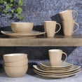 thumbnail image 2 of Gibson Soho Lounge Square 16-Piece Dinnerware Set - Tan, 2 of 6