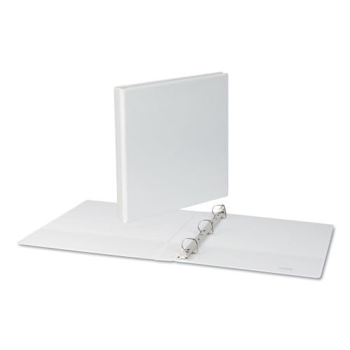 Universal Slant D-Ring View Binder, 3 Rings, 1" Capacity, 11 x 8.5, White, 4/Pack, Each
