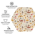 thumbnail image 3 of Lsque UAE Travel1 Pattern 4" Drink Coasters Set of 4, PVC Leather Absorbent Coasters, Table Coaster Set Decorative Coffee Cup Coasters Housewarming Gift -Hexagon, 3 of 6