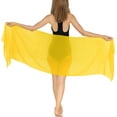 thumbnail image 5 of HAPPY BAY Sarongs Coverups Women's Beachwear Summer Swimsuit Short Beach Wraps Skirt Swimwear Bikini Cover-ups Swim Cover up Bottom One Size Corn, Solid, 5 of 5
