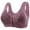 Purple, variant on iHPH7 Wireless Front Closure Bras for Women Everyday Sleep Bras Snap Closing Bra Daisy Bras for Older Women Snap Front Bra Full Coverage Convenient Snap No Underwire Soft Beige 38