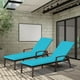 thumbnail image 5 of Tumbona en Ratán Regulable Costway para Patio Silla Reclinable de Exterior con Cojín Turquesa 193 x 61 x 36-96 cm, 5 of 7