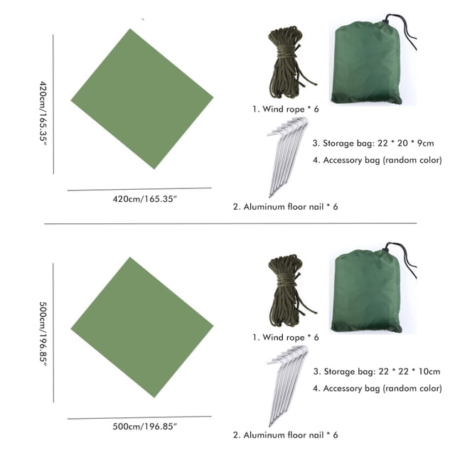 Bâche de Tente, Bâche de Tente Hamac Pluie Hamac Pluie Mouche Imperméable Bâche de Camping Expérience Inégalée