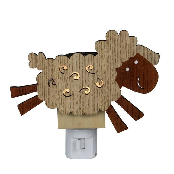 Roman 6" Wooden LED Leaping Sheep Night Light
