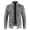 Grey, variant on Lu's Chic Men's Long Sleeve Cardigan Sweater Business Casual Slim Fit Fleece Lined Zip Up Sweaters Thermal Soft Band Collar Warm Jackets & Coats Winter Fall Knitwear Pocket Chevron Grey 40