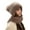Light Coffee, variant on D-GROEE 2 in 1 Knit Scarf Beanie Set Winter Stripes Cap Warm Knitted Hat Scarf Set Windproof Hats for Women