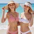 thumbnail image 2 of Tigebraver Foldable Straw Sun Visor Hat For Women, Wide Brim Packable Ponytail Sun Hat With Adjustable Fit For Summer Beach, 2 of 7