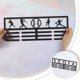 thumbnail image 3 of Soporte de pared para medallas de béisbol, colgador de metal resistente de acero negro. Ideal para exhibir medallas deportivas con cordón o cinta., 3 of 9