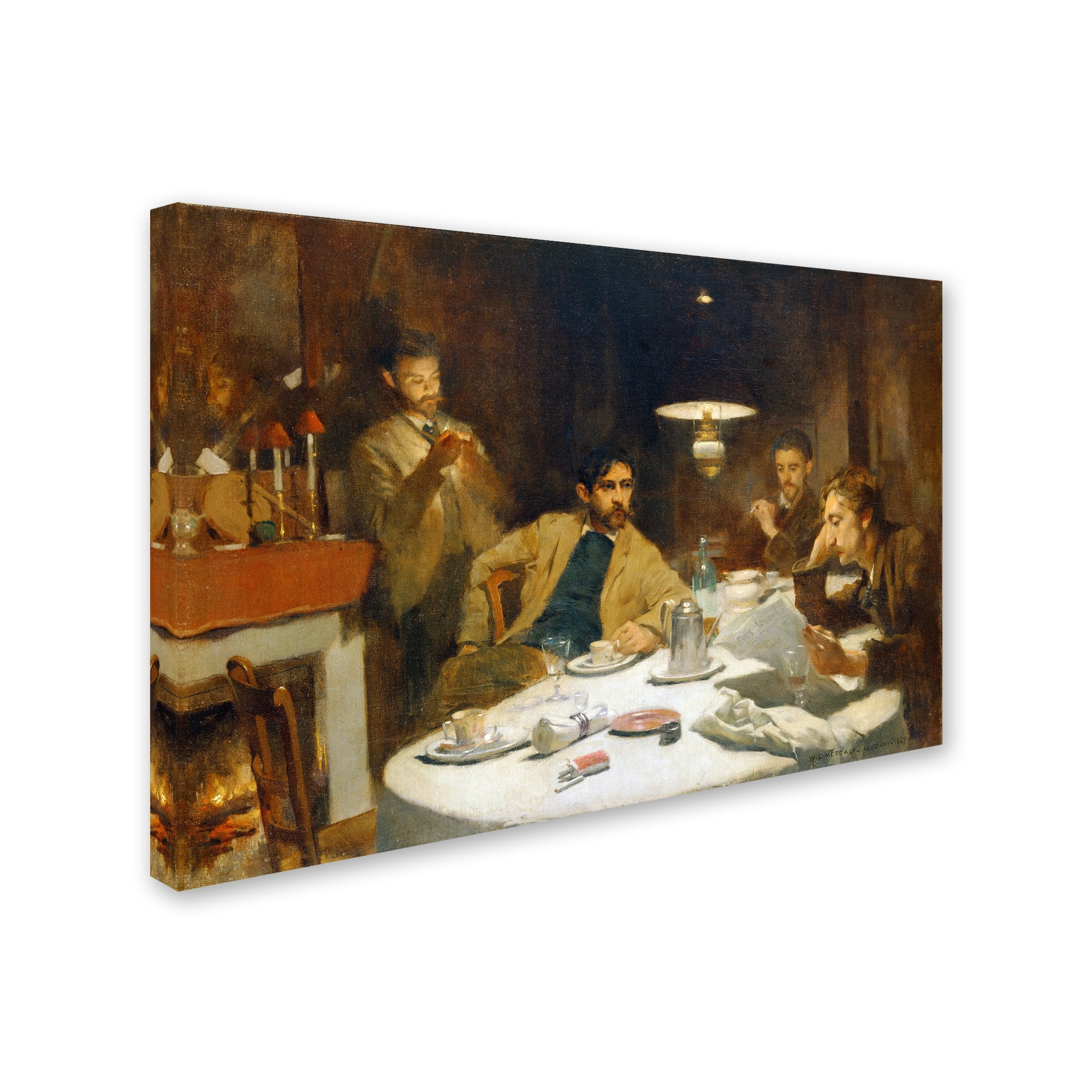 Willard Metcalf 'The Ten Cent Breakfast' Canvas Art
