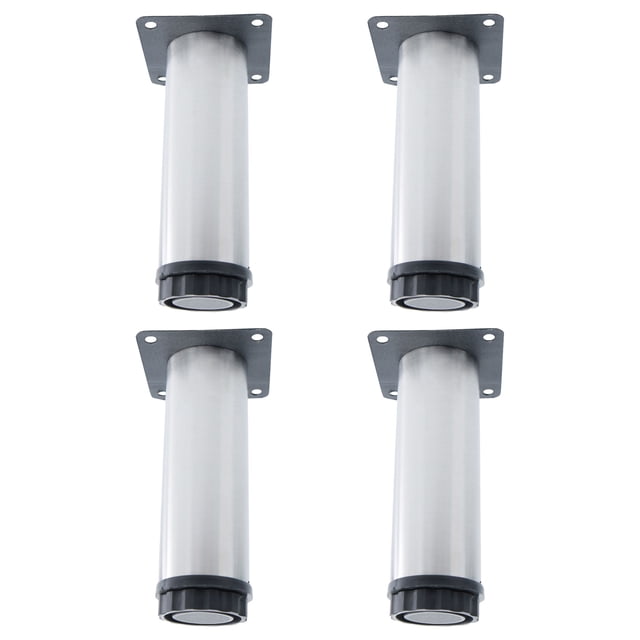Uxcell 5 Inch Furniture Legs Stainless Steel Feet Sofa Table Cabinet Shelves Leg Replacement Adjustable Height 4pcs
