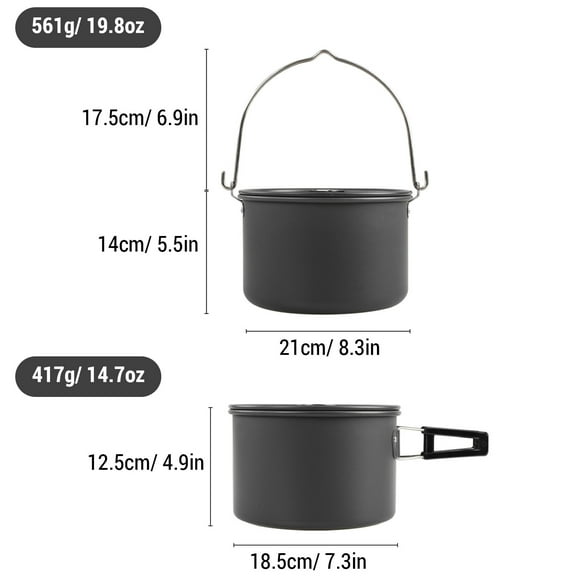 Kitchenware set,Cookware Set Mess Kit 5-6 Kit 5-6 Person Portable Cookware Pot Mess Kit Pans Pot Mess Kitchenware Siuke Outdoor Set Portable Buzhi