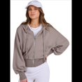 thumbnail image 4 of Sudaderas con Capucha y Cremallera para Mujer, Sudaderas , Casuales, Cómodas y Bonitas, Chaquetas con Cremallera, Conjuntos de Otoño A . Marrón XL, 4 of 10