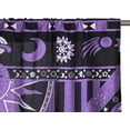 thumbnail image 5 of Indian Burning Sun Hippie Mandala Window Curtains - Gypsy Bohemian Sun Moon Beautiful Drapery Bedroom Living Room Balcony Valance Panels Purple, 5 of 6