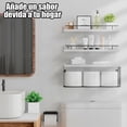 thumbnail image 4 of Juego de 3 Repisas Flotantes de Pared, Estantes Flotantes para Baño, Estantes Flotantes Montados Pared con de Papel Higiénico de Metal para Cocina, Dormitorio, Baño, Oficina (Blanco), 4 of 7