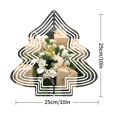 thumbnail image 3 of Metal Hanging Christmas Tree Wind Decorations - Stylish Garden Spinners with Decorative Gift Box Design Perfect for Yard and Holiday Decor, 3 of 7