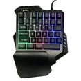 thumbnail image 1 of Teclado HXSJ G92 Teclado de una mano 35 teclas Membrana de una sola mano Mini 35 teclas Teclado para juegos con retroiluminación colorida Reemplazo con cable USB para juegos en línea Abanopi Teclado, 1 of 6