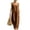 Coffee, variant on Women's Linen-Blend Sleeveless Jumpsuit - Spaghetti Strap Wide Leg Romper with Pockets, Loose Fit Casual One-Piece for Spring & Summer Blue S