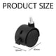 thumbnail image 4 of Ruedas giratorias de nailon con freno, 40 mm, M8, paquete de 4 (negras), 4 of 5