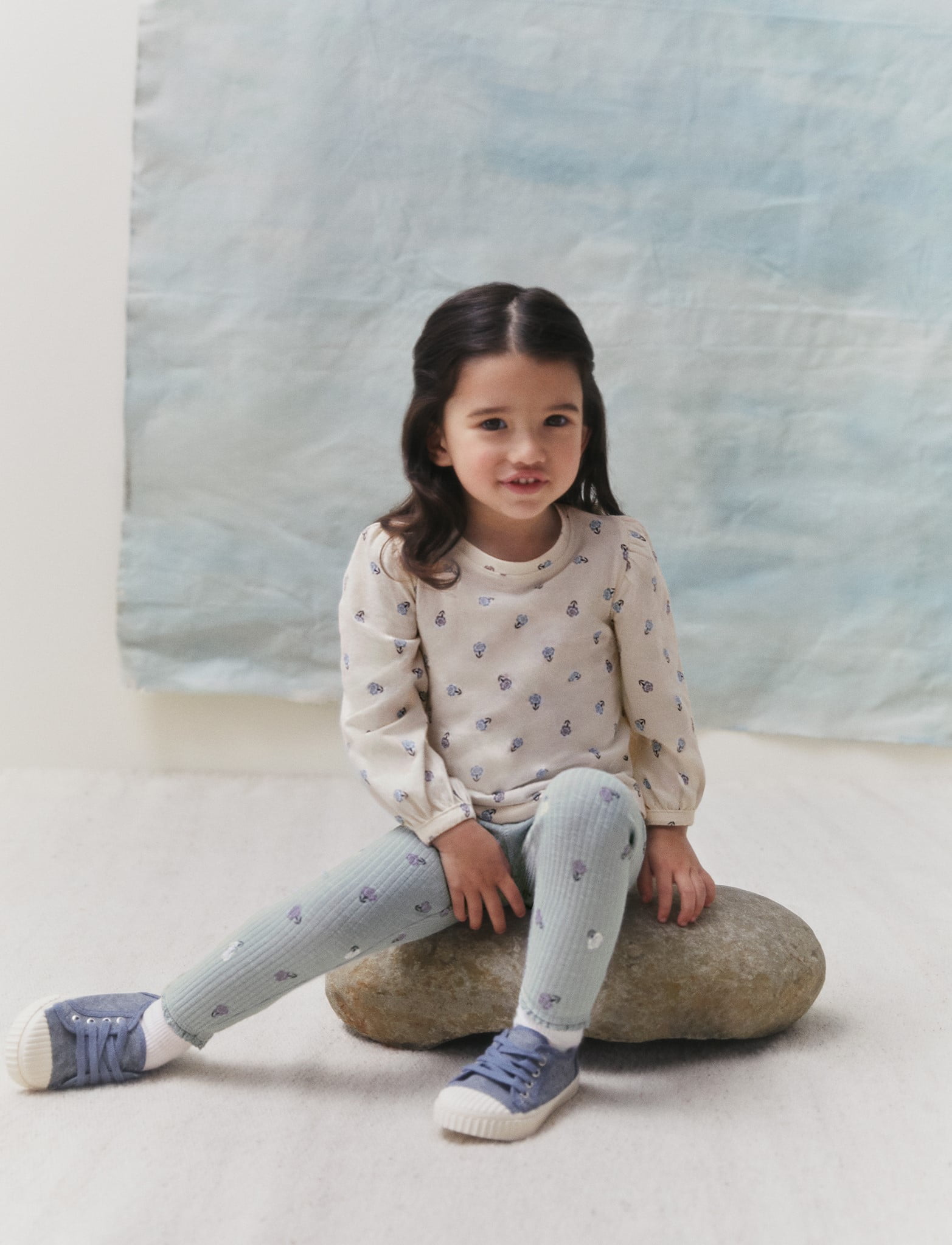 easy-peasy Toddler Girl Lace Hem Rib Leggings, Sizes 18M-5T