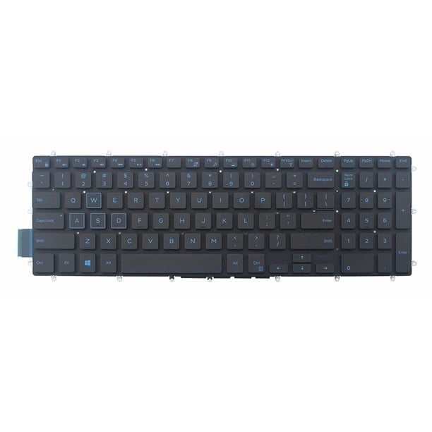Methold Teclados Inglés Escritura fluida Ergonómico Qwerty Unidad de montaje retroiluminada Reemplazo de piezas de computadora portátil para Inspiron Cuadernos de escritura y cuadernos de bocetos