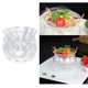 thumbnail image 2 of Transparent Glass Salad Bowl Fruit and Vegetable Bowl with Dry Ice Container (Middle Size), 2 of 6