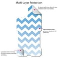 thumbnail image 4 of DistinctInk Custom SKIN / DECAL compatible with OtterBox Commuter for iPhone 11 Pro MAX (6.5" Screen) - White Blue Fade Ombré Chevron Stripes, 4 of 5