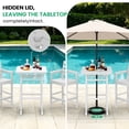 thumbnail image 3 of SERWALL Tall Adirondack Chairs and Table 3 Pieces Set, Adirondack Bar Height Chairs Set of 2 and Bar Table, Outdoor Barstools Set for Balcony, Poolside, Backyard, White, 3 of 9
