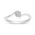 thumbnail image 1 of 14K White Gold Diamond Cluster Ring, 1 of 6