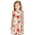 thumbnail image 1 of Fotbe Daisy and Ladybug Vestido de Dormir para Niñas de 3 a 10 Años, Mangas Cortas, Estilo Princesa, Pijama Camisón con Mangas Voladas-XX-Large, 1 of 6