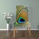 thumbnail image 4 of ABPHQTO Plumas de pavo real colorido naturaleza estiramiento silla cubierta protectora asiento funda para comedor Hotel boda fiesta conjunto de 1, 4 of 4
