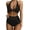 Black, variant on Women's Bikini Sets for Women Mesh V Neck High Waisted Bikinis Sexy Leopard Bathing Suit Two Piece Swimsuit Monokini