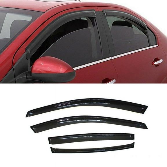 Tuqiang Sun Rain Guard Wind Deflector Window Visors For 2002-2006 Nissan Altima Black 4PCS