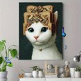 thumbnail image 4 of Qisvanset Abstract Toast Cat Headwear Canvas Print 15.75x11.81 Inches, 4 of 8