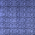 thumbnail image 1 of Ahgly Company Machine Washable Indoor Square Abstract Blue Modern Area Rugs, 5' Square, 1 of 4
