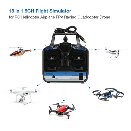 OWSOO 18 in 1 8CH USB Flight Simulator Emulator for RC Helicopter Airplane FPV Racing Drone Quadcopter