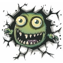 Spooky Yet Cute Peeking Monster Car Decal, High-Quality Vinyl Decal for Cars, Trucks, SUVs, Motorcycles, Laptops, Tablets. Weatherproof, Durable, Easy to Apply. A Perfect Gift for Monster Fans