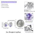 thumbnail image 4 of Beautlace Rose Heart Birthstone Earrings,June Birthstone Rose Flower Heart Earrings Studs 925 Sterling Silver Jewelry Gifts for Women, 4 of 11