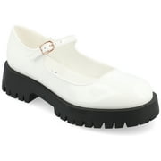 Journee Womens Kamie Round Toe Buckle Mary Jane, Widths Available