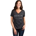 thumbnail image 2 of Plants Are Friends Women's Fashion Relaxed V-Neck T-Shirt Tee Charcoal Grey Small, 2 of 5