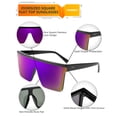 thumbnail image 4 of Gafas de Sol FEISEDY XL con Montura Plana Cuadrada y Protección UV400 B2470, 4 of 8