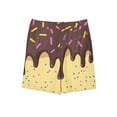 thumbnail image 4 of Toddler Girl Clothes under $5 Elastic Waistband Pocket Ice Cream Cake Print Summer Casual Pants Loose Sports Shorts 5-14Y Brown 13-14Years, 4 of 4