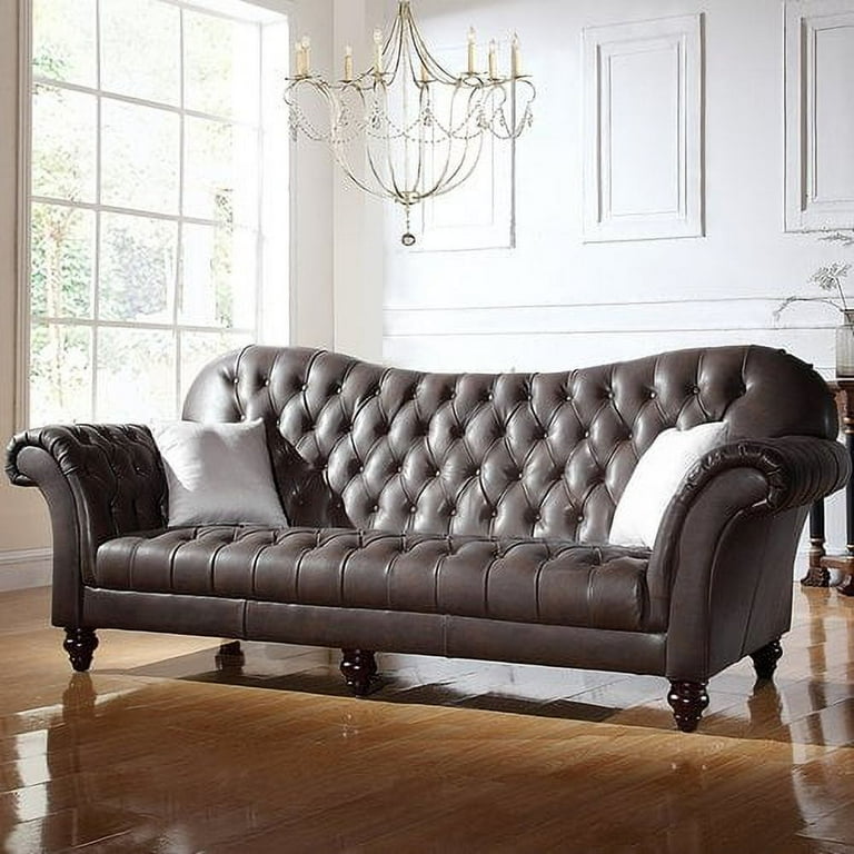 Victorian online leather sofa
