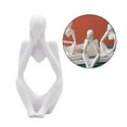 thumbnail image 4 of Figura pensador abstracto,Escultura de la estatua de la estatuilla del pensador abstracto,Decoración del hogar Estante de oficina Decoración de personajes Arte,Artesanía de adornos de, 4 of 7
