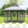 thumbnail image 2 of Soonbuy 12x12 FT Canopy Tent,  Gazebo with Mosquito Netting, Adjustable Height Outdoor Gazebo with Wheeled Carry Bag for Backyard, Garden, Patio -All-Weather UV/Waterproof Shelter, 2 of 7