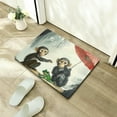 thumbnail image 5 of ZFLMY Monkeys Umbrella Frog Diatom Mud Bath Mat Quick Drying Rubber Backing Easy Storage Super Absorbent Home 1 Pack 24x16in, 5 of 5