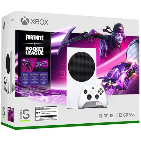 Microsoft Xbox Series S Fortnite & Rocket League Bundle Disc-free Gaming, White