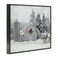 thumbnail image 4 of Stupell Industries Snowy Barn & Horses Holiday Painting Black Framed Art Prints Wall Art, 20 x 16, 4 of 10