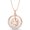 Rose, variant on Real 925 Sterling Silver 14K White Gold Plated Round Cut White Diamond Allah Pendant Necklace For women