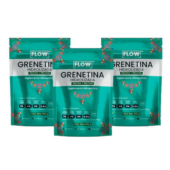 Suplemento FLOW 3 Pack Grenetina Hidrolizada 500 gr